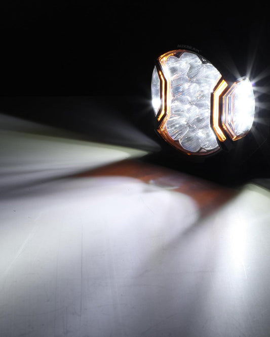 Auxbeam V-ULTRA Series 6/8 Pcs 5 Inch 172W LED Side Shooter Amber DRL with Power Harness - GP00011304