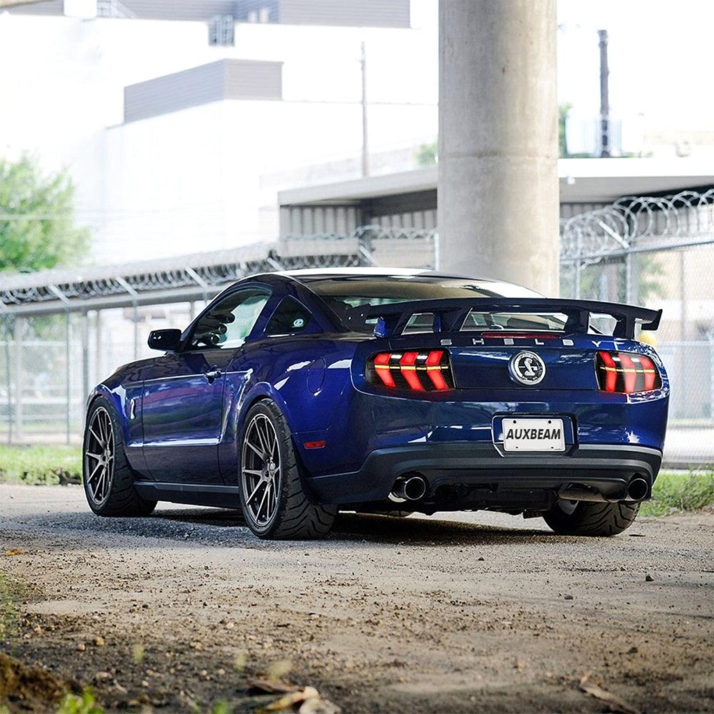 Auxbeam LED Tail Lights Assembly With 5 Modes Turn Signal 2 Modes Brake Lighting Smoked For 2010-2012 Ford Mustang 5th Gen (S-197 II) Pre-Facelift - ZC000162