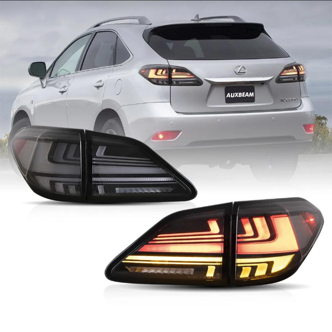 AuxbeamLED Tail Lights Assembly With Dynamic Welcome Lighting For 2008-2014 Lexus RX Series 3th Gen (AL10)(JAPAN BUILT) - ZC000167