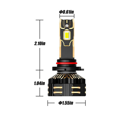 Auxbeam 9005+H11 LED Headlight Bulbs 240W 40000LM GX-ULTRA Series 6500K Cool White | 4 Bulbs - GP00010785