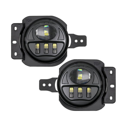 Auxbeam 9'' Round 100W LED Headlights with DRL & 4 Inch 30W LED Fog Lights with Adapter Ring for Jeep Wrangler JL 2018-2019 - GP00007533