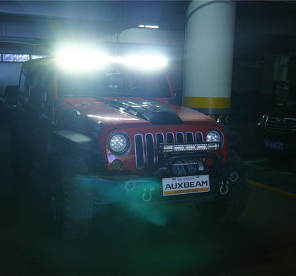 Auxbeam 52" 5D-PRO LED Light Bar & 3"LED PODS & 2 IN 1 Design Windshield Mounting Brackets For Jeep Wrangler JK 2007~2017 - GP00007524