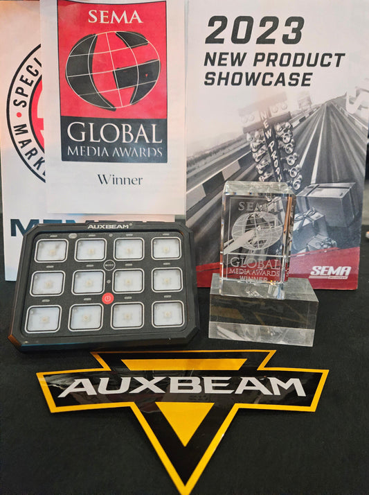 Auxbeam AC-1200 RGB Switch Panel with APP&Remote Control, Toggle/ Momentary/ Pulsed Mode Supported(One-Sided Outlet) - QP010273