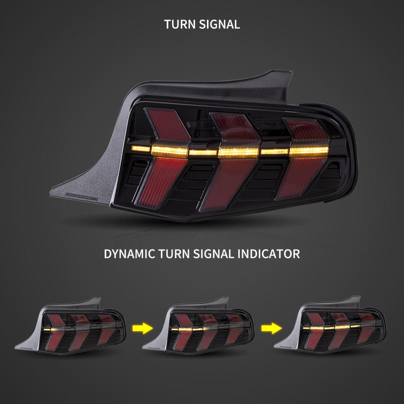 Auxbeam LED Tail Lights Assembly With 5 Modes Turn Signal 2 Modes Brake Lighting Smoked For 2010-2012 Ford Mustang 5th Gen (S-197 II) Pre-Facelift - ZC000162