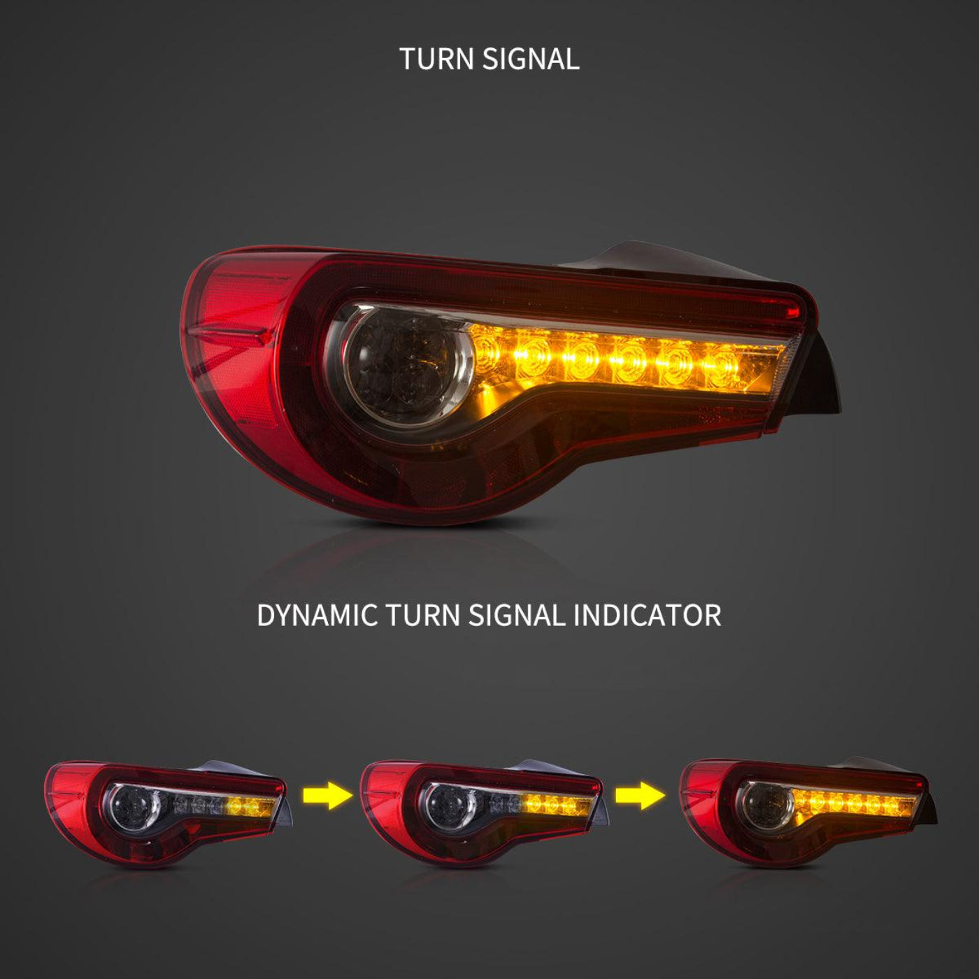 Auxbeam LED Tail Lights Assembly With Sequential Turn Signal For 2012-2021 FR-S/BRZ/GT86 1th Gen (ZN6/ZC6) - ZC000173