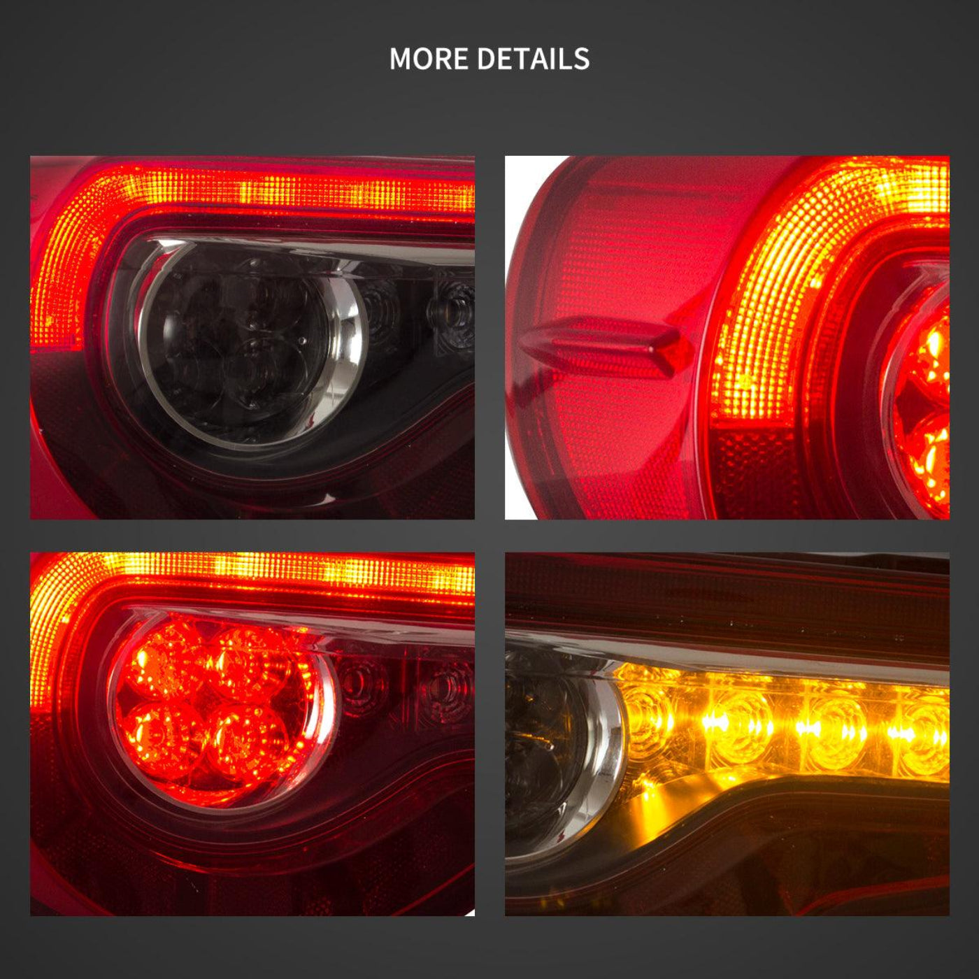 Auxbeam LED Tail Lights Assembly With Sequential Turn Signal For 2012-2021 FR-S/BRZ/GT86 1th Gen (ZN6/ZC6) - ZC000173