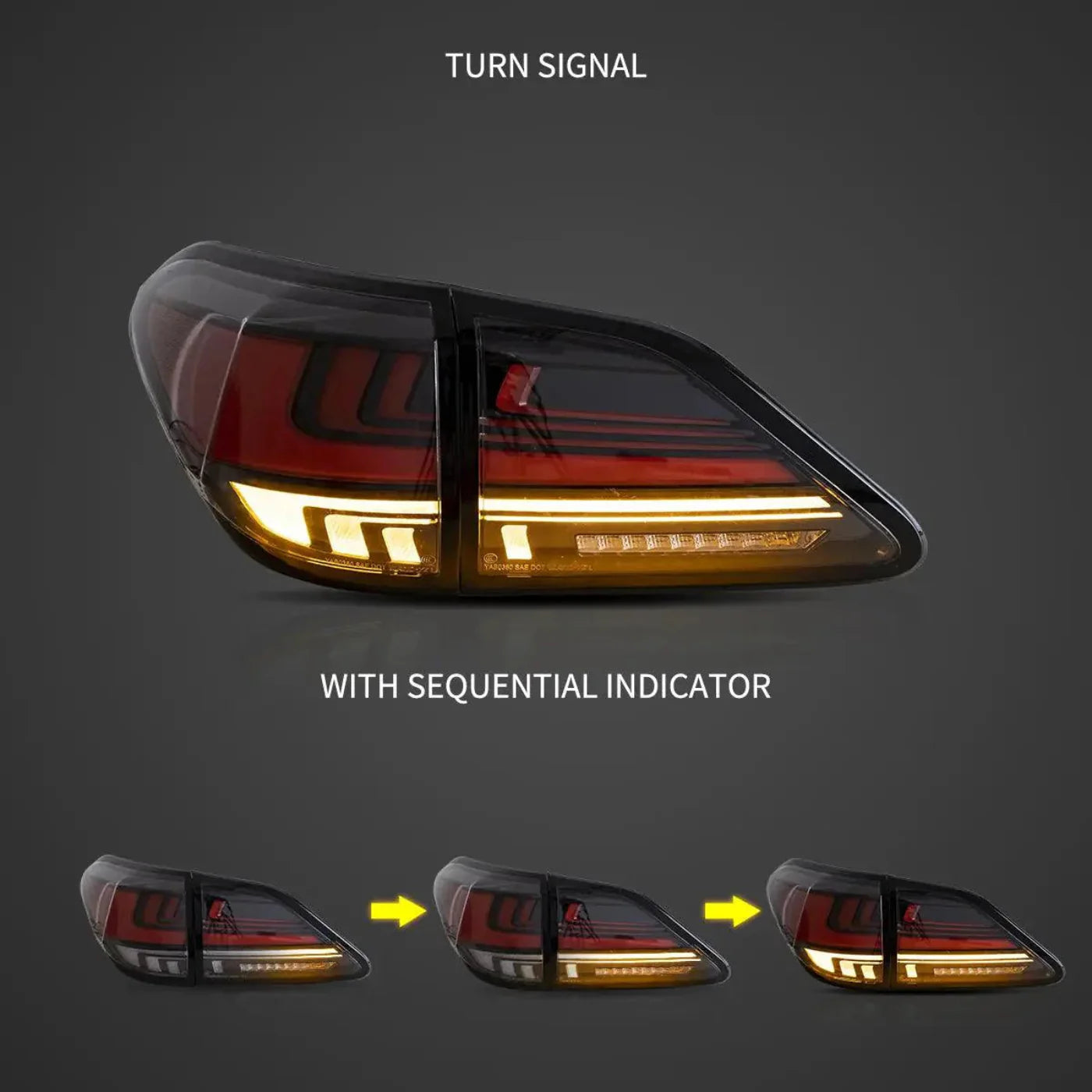 AuxbeamLED Tail Lights Assembly With Dynamic Welcome Lighting For 2008-2014 Lexus RX Series 3th Gen (AL10)(JAPAN BUILT) - ZC000167