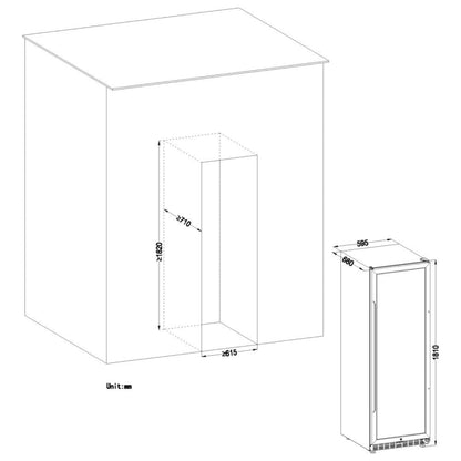 Lanbo 149 Bottles Triple Zones Stainless Steel Wine Coolers - LW144T