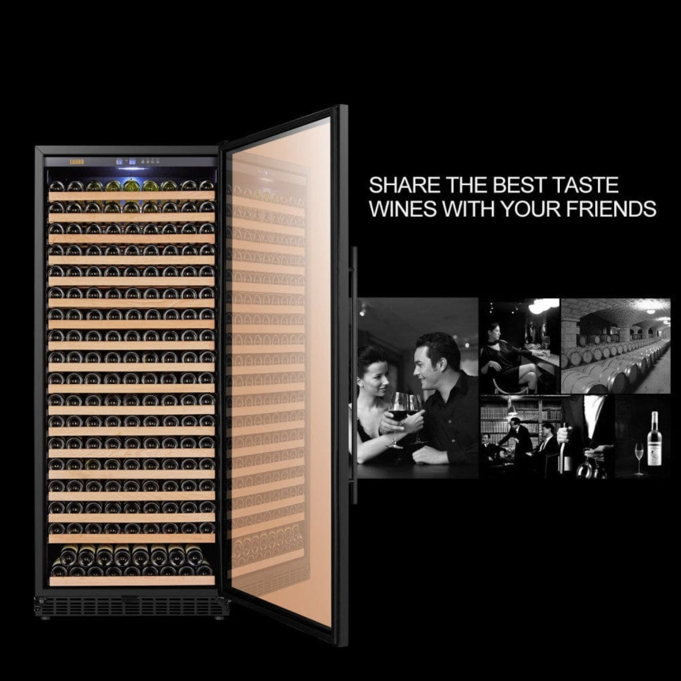 Lanbo 289 Bottles Single Zone Stainless Steel Wine Coolers - LW321S