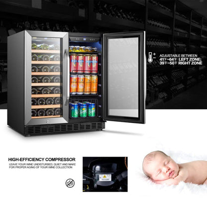 Lanbo 30" Dual Zone Wine and Beverage Coolers - LW3370B