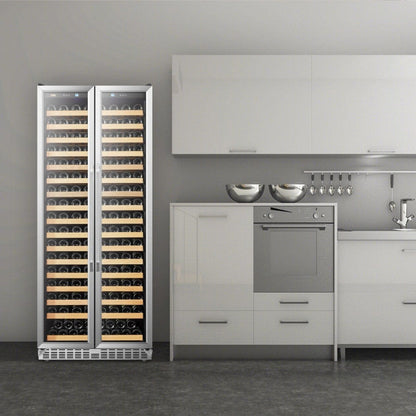 Lanbo Luxury 289 Bottles Dual Door Stainless Steel Wine Coolers - LW328SD